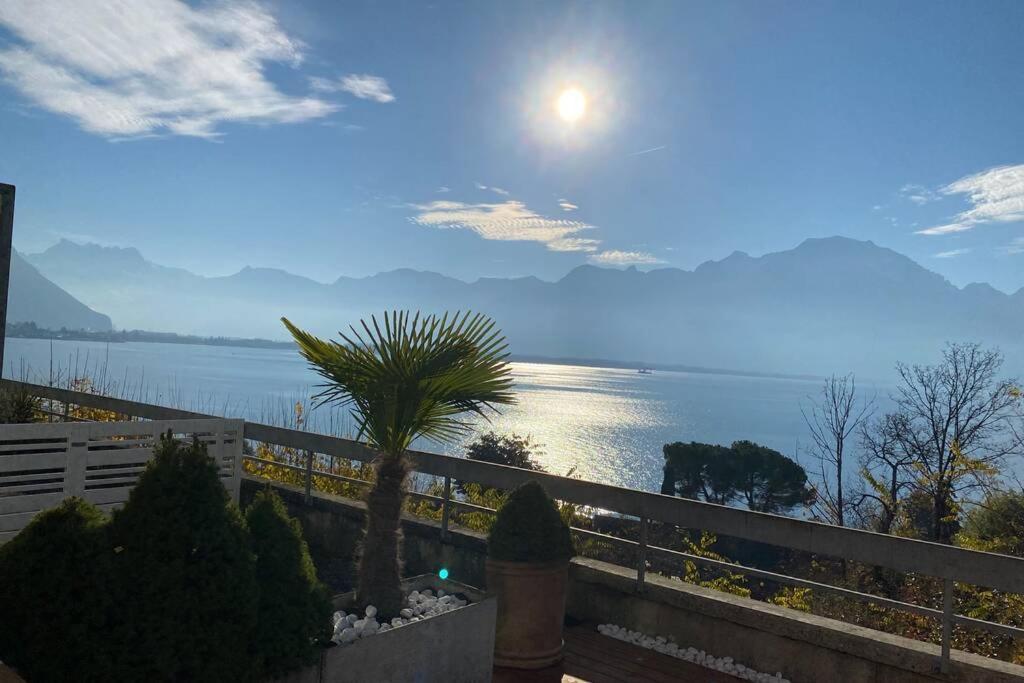Studio Vue Panoramique Sur Le Lac Leman Veytaux Zewnętrze zdjęcie